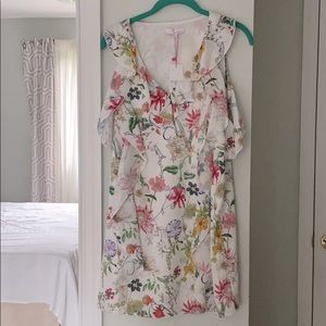 Parker White Floral Dress